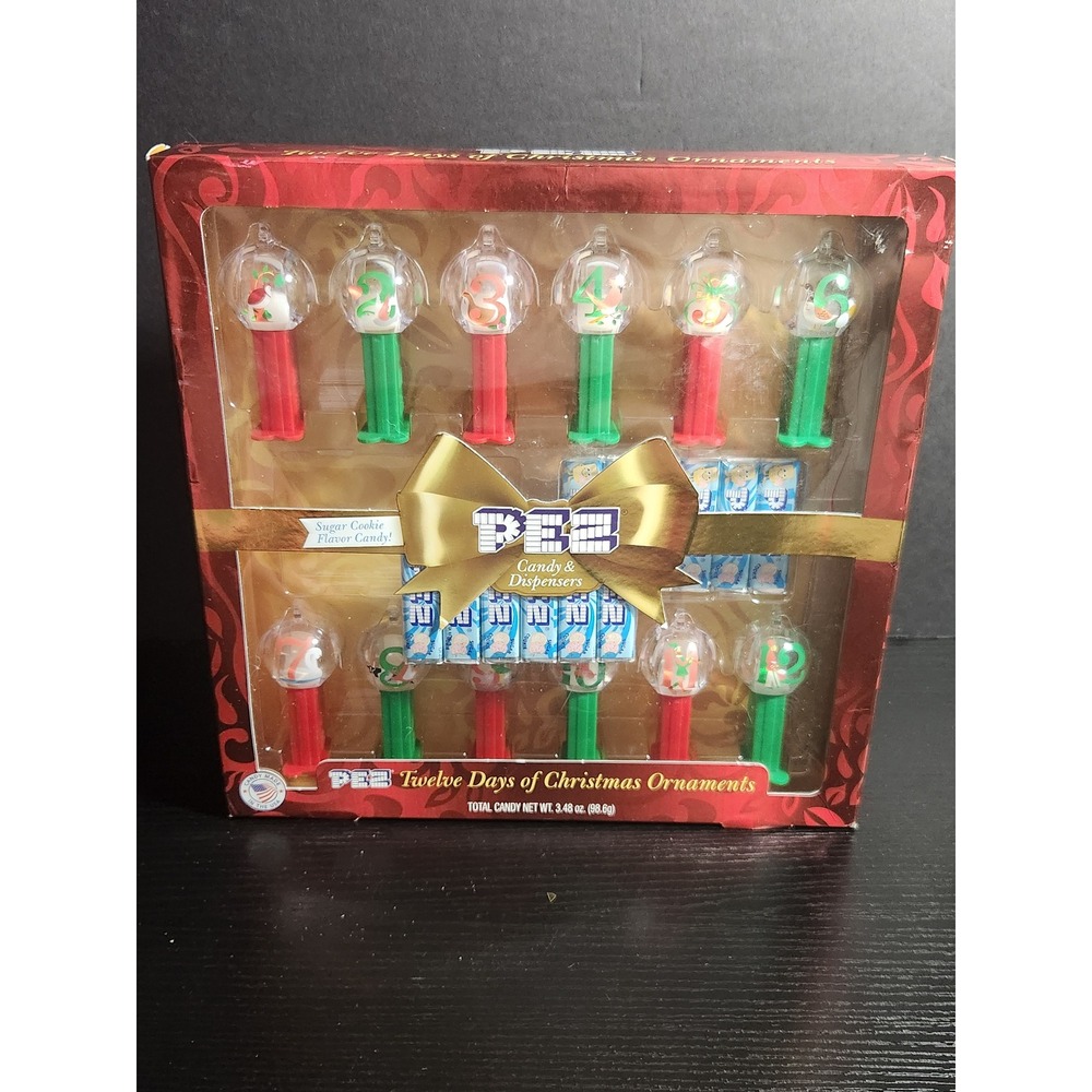 PEZ Twelve Days of Christmas Ornaments Candy Dispensers Set New